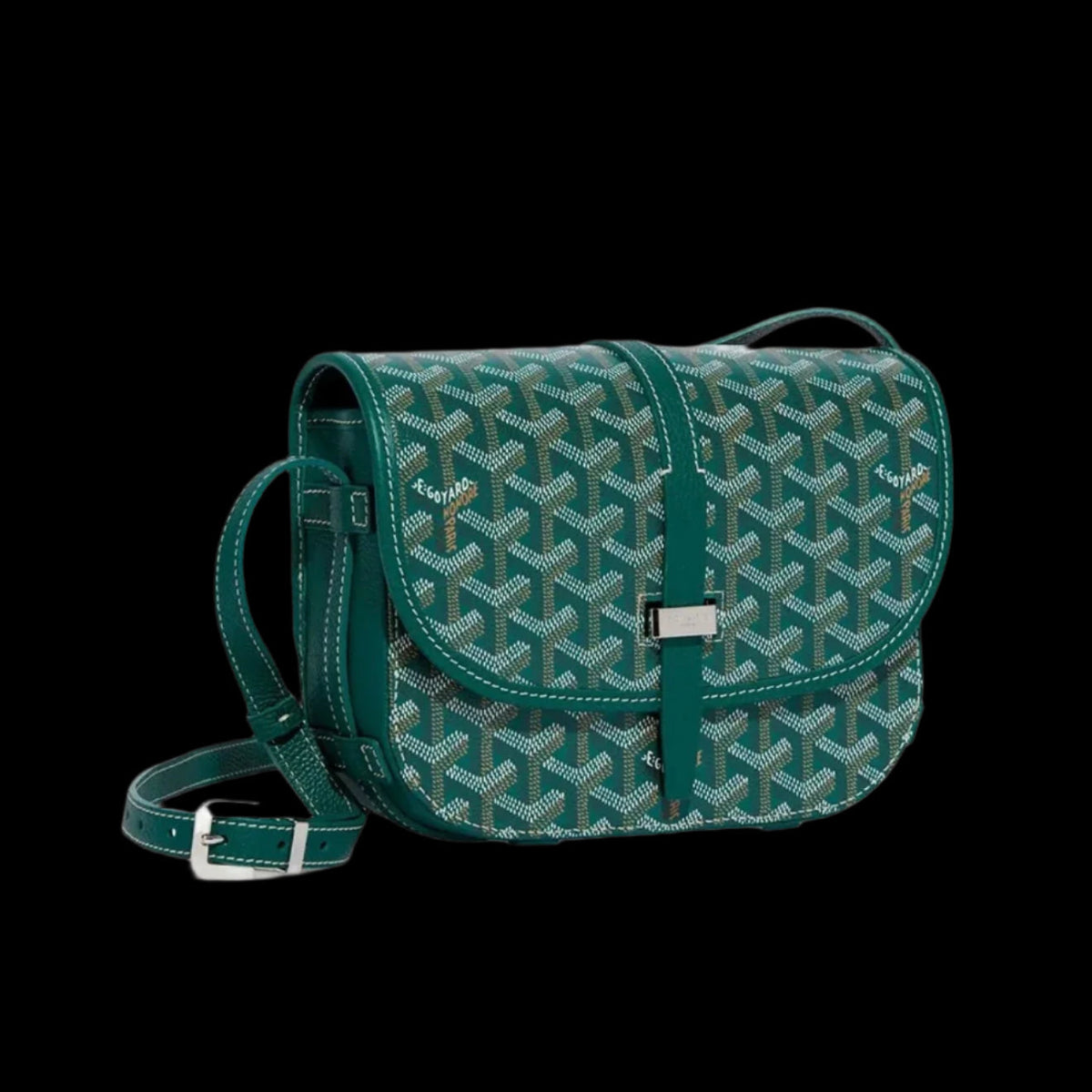Goyard Belvedere Green Messenger Bag