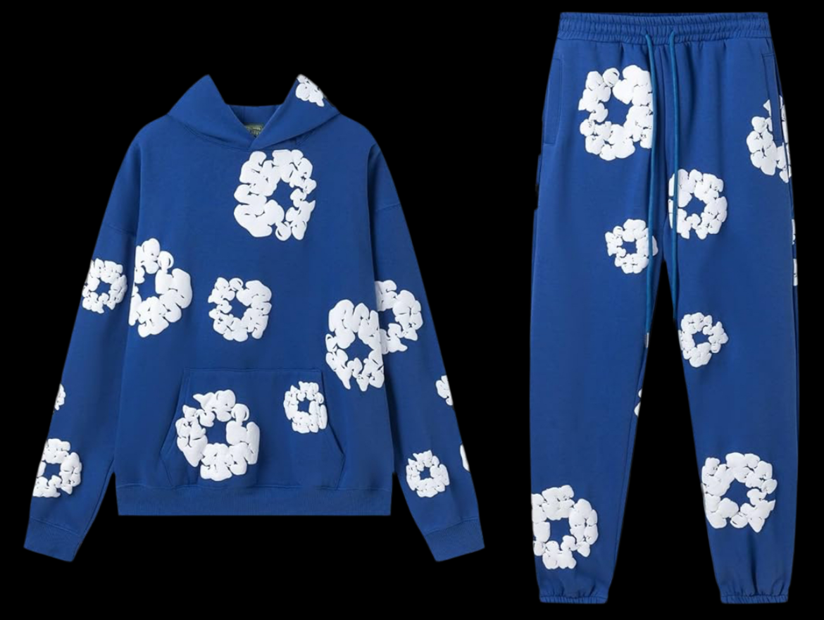 Denim Tears Blue Hoodie Set
