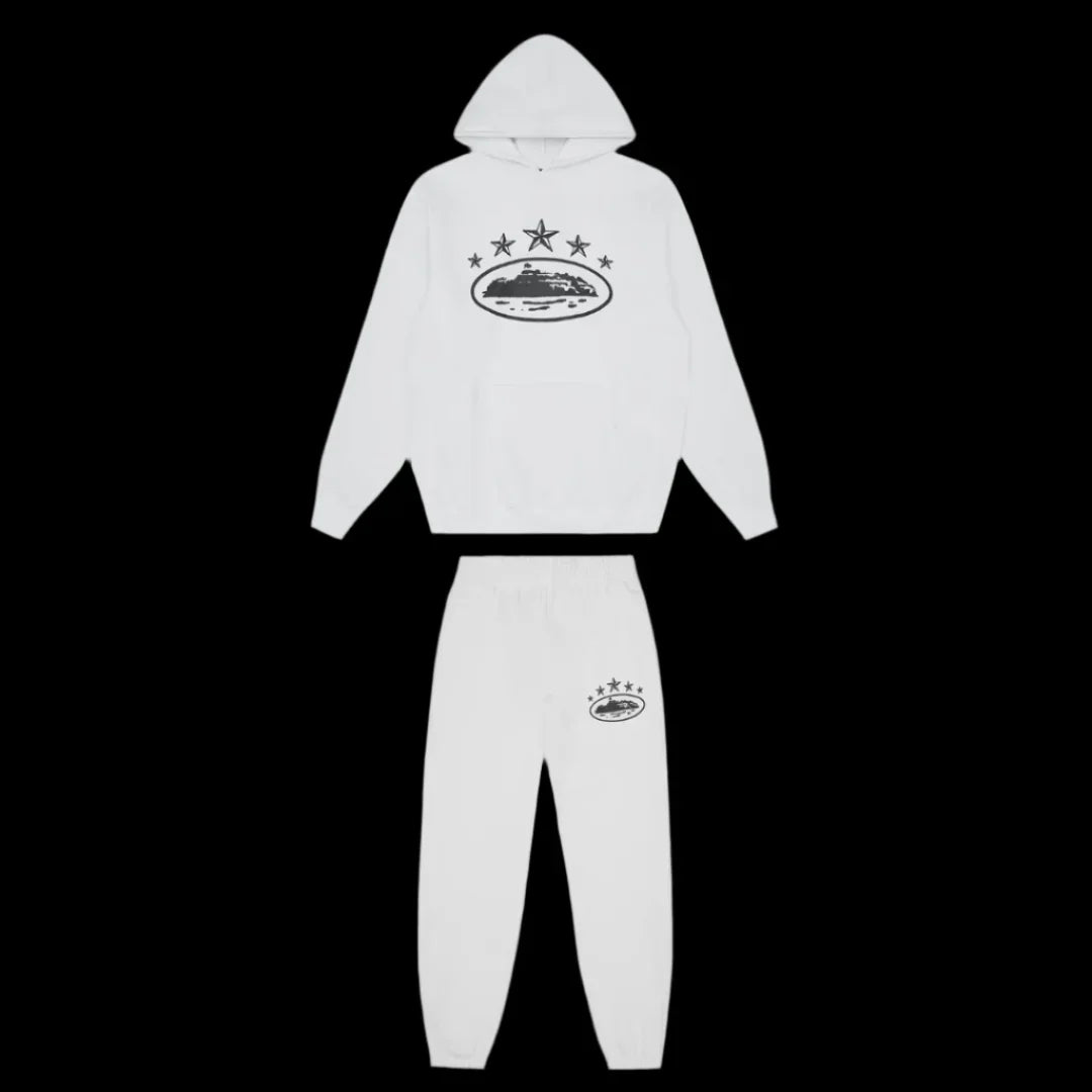 Corteiz 5 Starz Tracksuit White