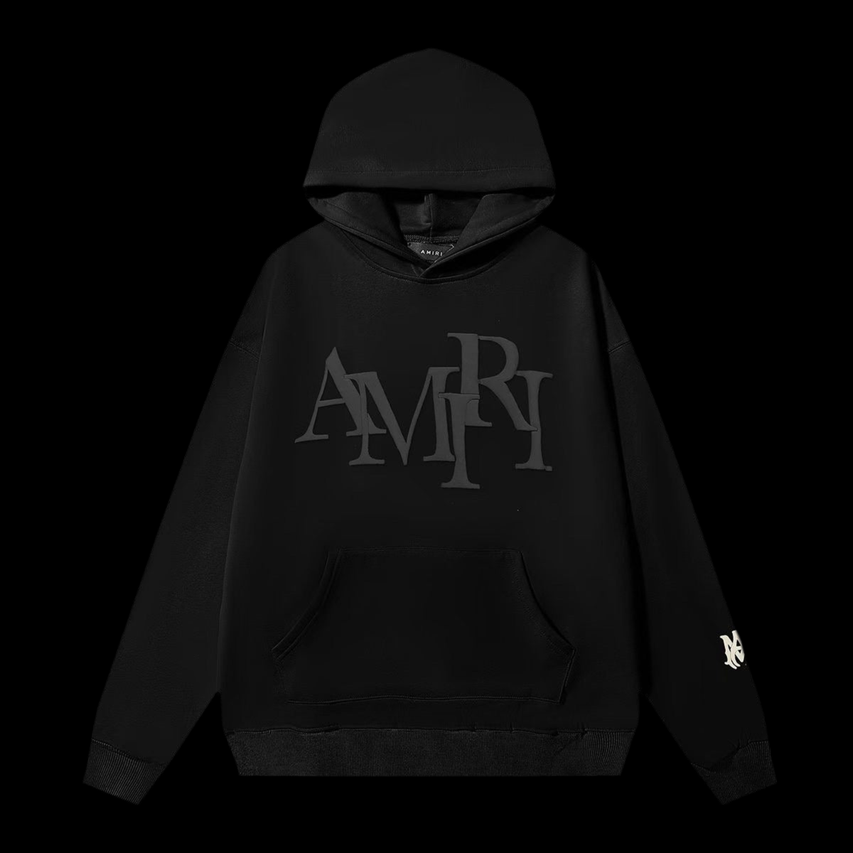 Amiri Puffprint Hoodie Blackout
