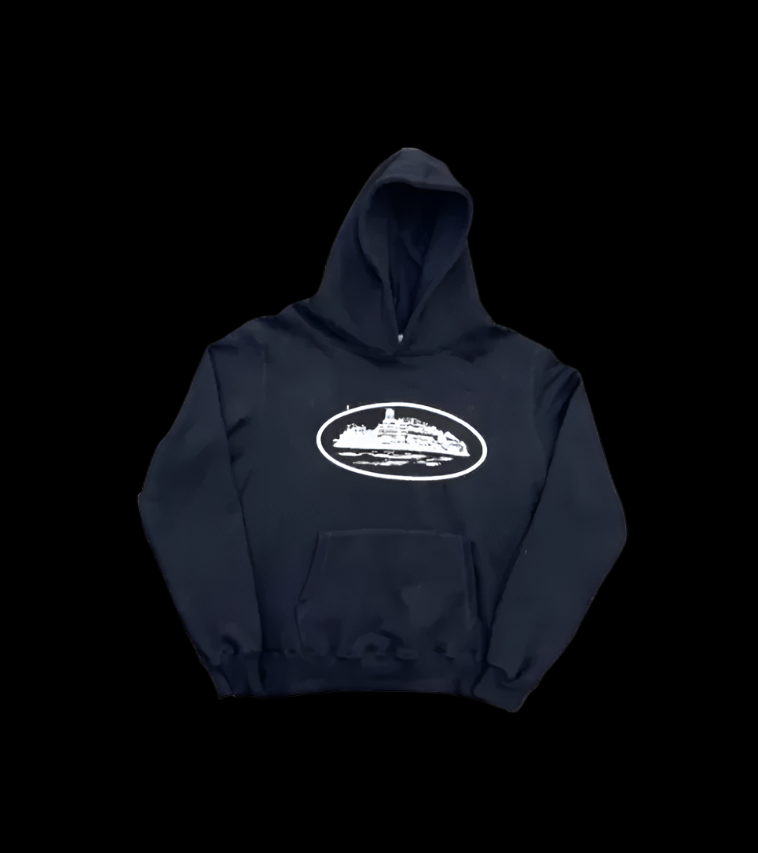 Corteiz Alcatraz Black Hoodie Set