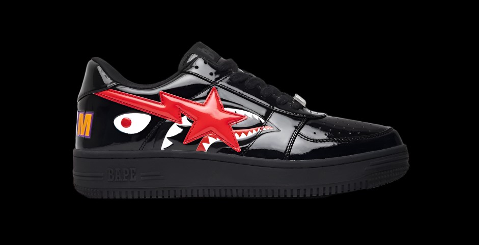 Bapesta Low Black Shark Face