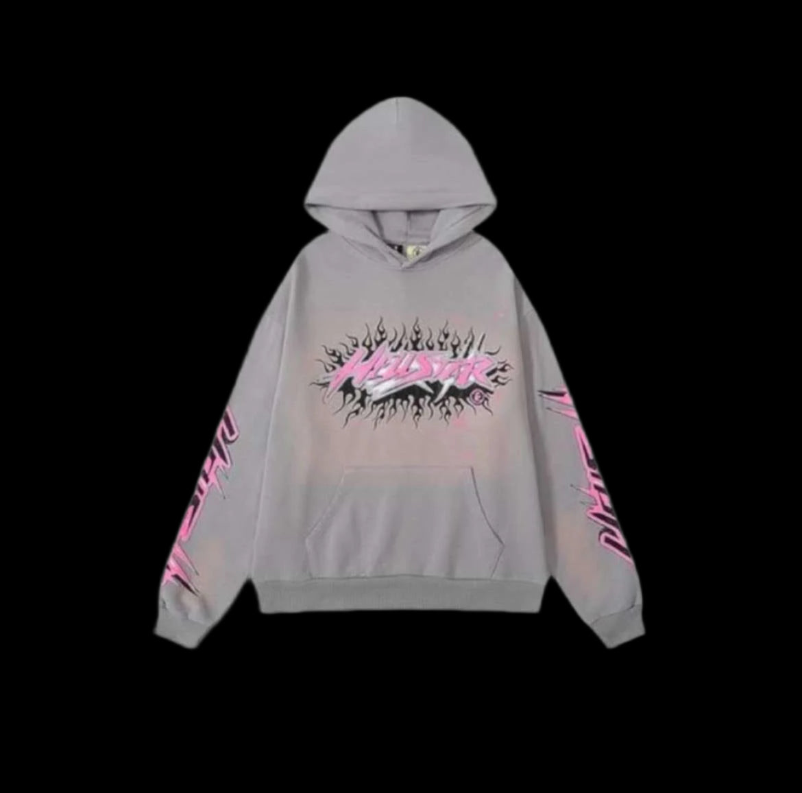 Hellstar Hoodie Grey & Pink