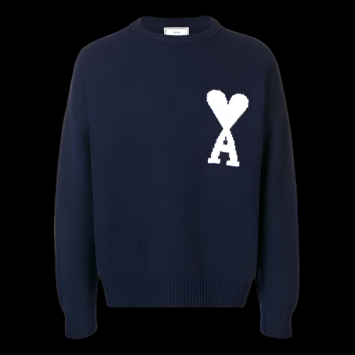 AMI Paris Sweater Navy Blue